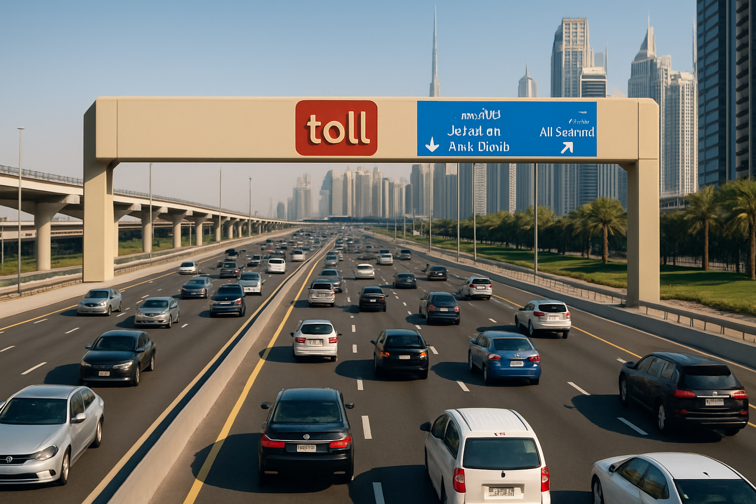 Smooth traffic flow on Dubai toll roads